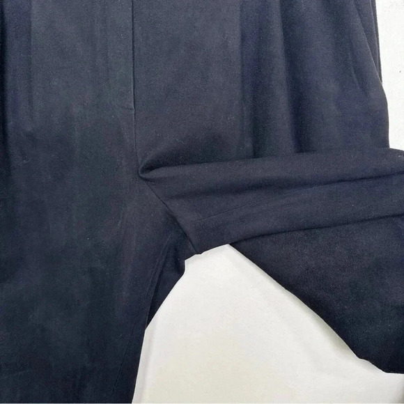 Aritzia Babaton Womens 10 Faux Suede Cohen Darted Pant In Black - Picture 7 of 14